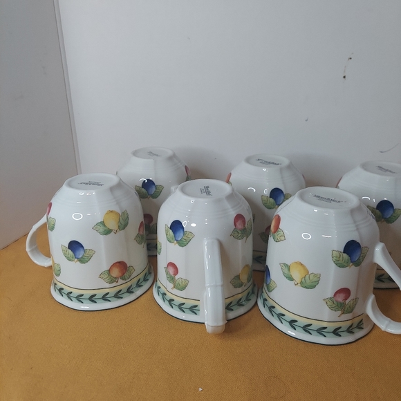 Villeroy and boch french garden fleurence pattern mugs set of 6 - Picture 3 of 7